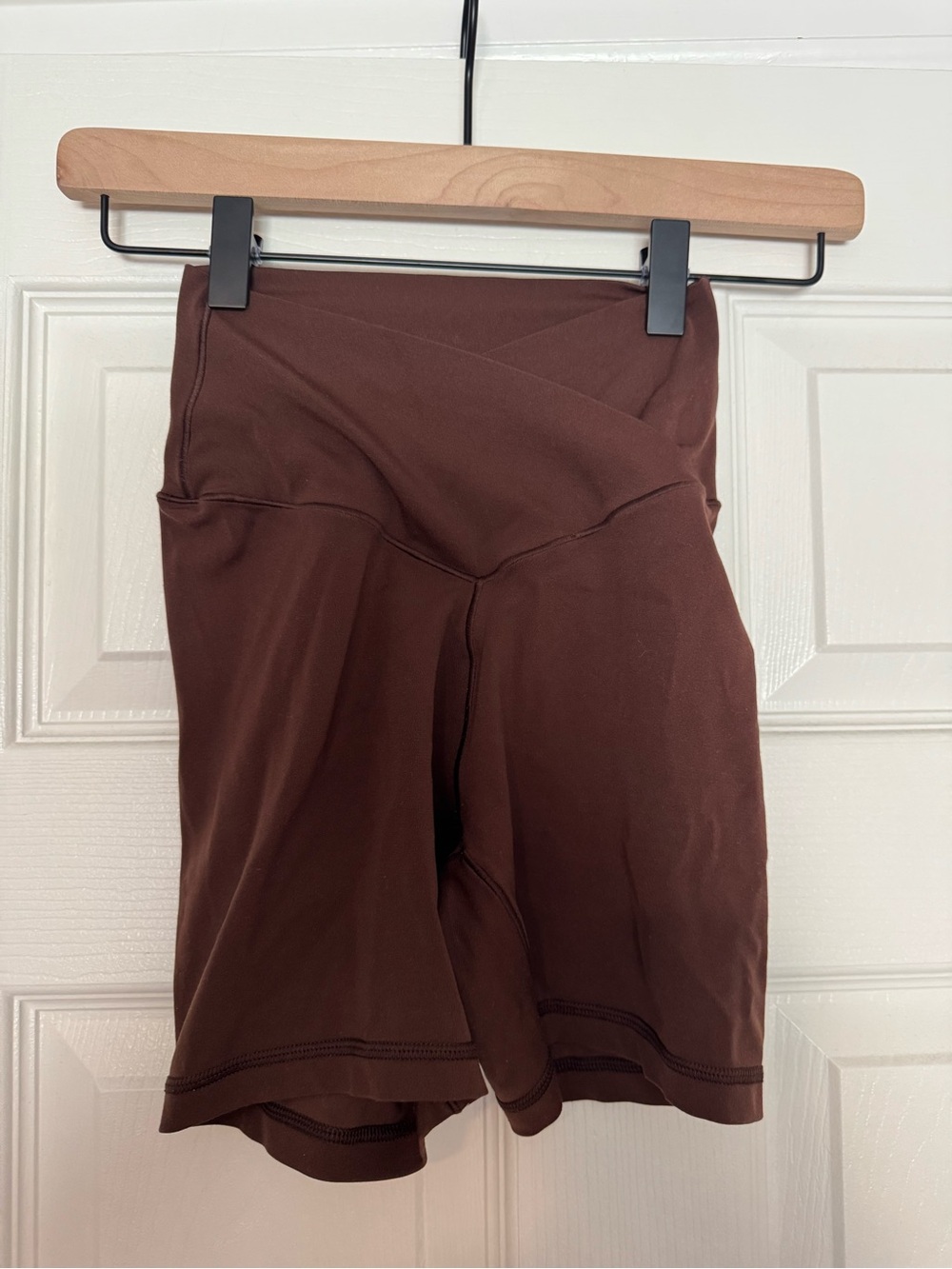 aerie Chocolate Crossover High-Rise Bike Shorts